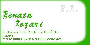 renata kozari business card